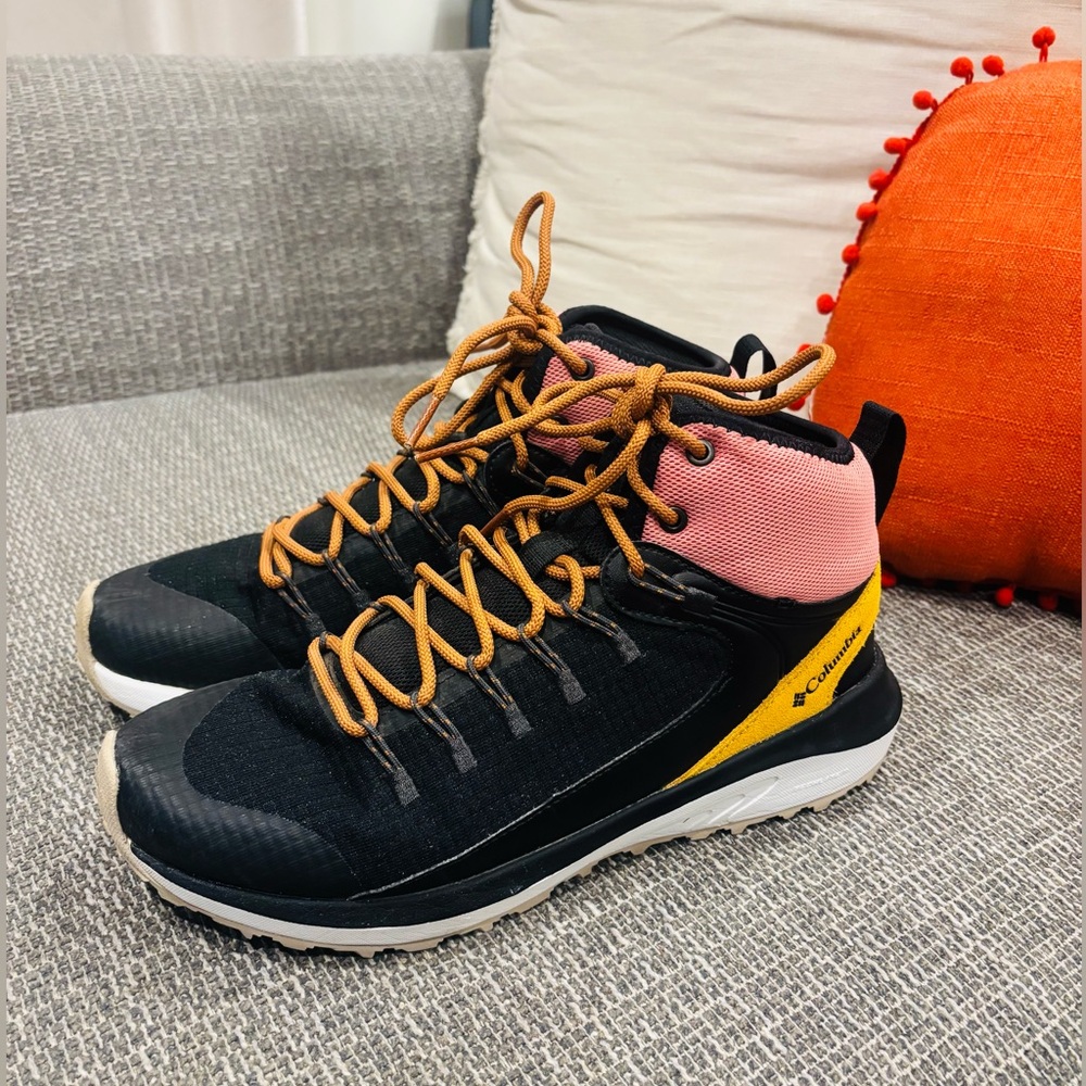 Columbia Black and Pink Hiking Boots